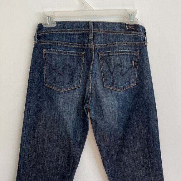 CITIZENS OF HUMANITY COH Ingrid Stretch #002 Low Waist Flare Jean Dark Wash 24 - Picture 14 of 16